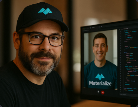 Ambiente de trabalho moderno da Materialize